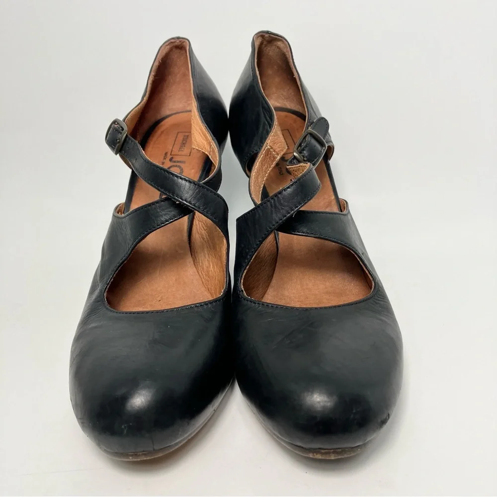 Michael Jolie designer Handcrafted Italian leather‎ shoes size 38 heel Mary Jane
